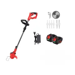 ZHOPI CO - Guadaña Inalambrica Cortacesped Pasto Dos Baterias