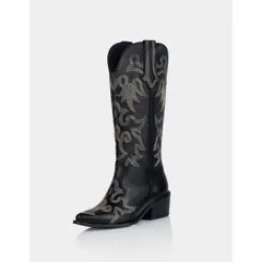 STIVALI - Texana Dionne Cuero Rustico Negro