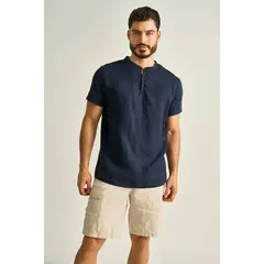 ILOT - CAMISETA MANGA CORTA LINOALGODÓN SH38A41S PARA HOMBRE_.