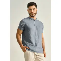 ILOT - CAMISETA CUELLO NERÚ CON BOTONES SH84041S PARA HOMBRE_.