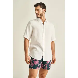 ILOT - CAMISA EN LINO MANGA CORTA SILUETA CLÁSICA SH86041S PARA HOMBRE_.
