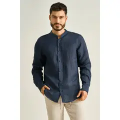 ILOT - CAMISA MANGA LARGA SILUETA CLÁSICA CUELLO NERÚ SH83041S PARA HOMBRE_.