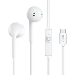 1 HORA - Audífonos In-ear Manos Libres Alámbrico Tipo Usb C Aut124 Color Blanco
