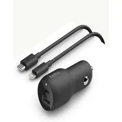 BELKIN - Cargador De Carro Dual 37w Usb-c Usb-a + Lightning