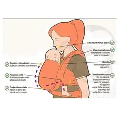 AFM - Fular Cargador Para Bebe Malla Rosado