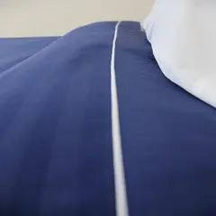 KARYTEX - Funda Duvet Sateen Rayas Cama Doble Color Azul Oscuro 125g Mindy.