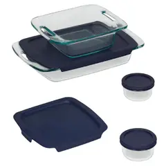 PYREX - Set De 8 Piezas Refractarias Con Tapas