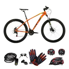 GW - Kit Bicicleta Jaguar 29 Shimano 7V + Guaya Casco Guantes