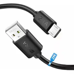 1 HORA - Cable 2mts V8 Microusb Android Datos Carga Rápida 1hora