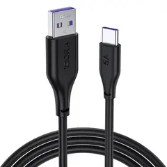 1 HORA - Cable De Carga Súper Rápida Usb - Usb C 5A 1 Metro Color Negro