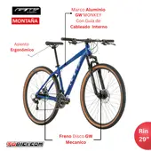 GW - BICICLETA MONKEY RIN 29 7 VEL ALUMINIO TALLA M