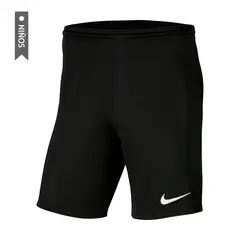 NIKE - Pantaloneta Park Iii Niño-Negro