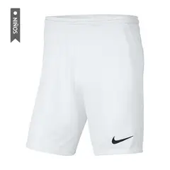 NIKE - Pantaloneta Park Iii Niños-Blanco