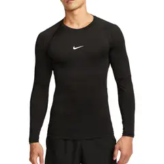 NIKE - Camiseta Pro Manga Larga-Negro
