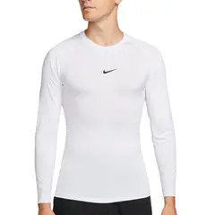 NIKE - Camiseta Pro Manga Larga-Blanco