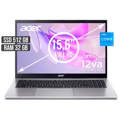 ACER - PORTATIL INTEL CORE I3-1215U SSD 512GB RAM 32GB LED 15,6 FULL HD