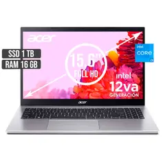 ACER - PORTATIL INTEL CORE I3-1215U SSD 1TB RAM 16GB LED 15,6 FULL HD