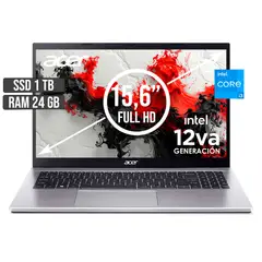 ACER - PORTATIL INTEL CORE I3-1215U SSD 1TB RAM 24GB LED 15,6 FULL HD
