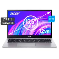 ACER - PORTATIL INTEL CORE I3-1215U SSD 1TB RAM 40GB LED 15,6 FULL HD