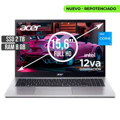 ACER - Portátil Aspire 3 Intel Core I3 1215U 8GB Ram 2TB SSD 15.6"