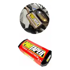 GENERICO - Protector Manubrio Moto Cuatrimoto Puff Cuadrado Metalizado