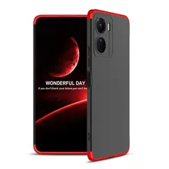 GENERICO - Funda Carcasa Estuche Protector Para Vivo Y16 Negro con Rojo