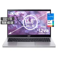 ACER - PORTATIL ASPIRE INTEL CORE I5-1235U SSD 1TB RAM 40GB LED 15,6 FULL HD