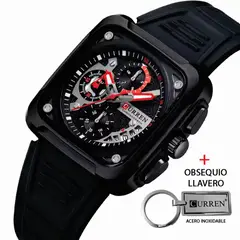 Curren - Reloj 8461 Cronografos Correa De Silicona Mas Llavero
