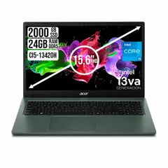ACER - PORTATIL ASPIRE INTEL CORE I5-1235U SSD 2TB RAM 24GB LED 15,6 FULL HD