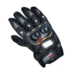 GENERICO - Guantes Moto Ciclista con Protección en Nudillos y Palmas
