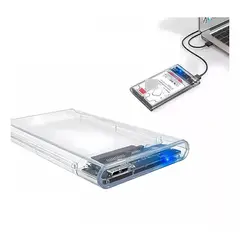 GENERICO - Caja Case para Disco Duro Externo 3.0 Transparente Usb