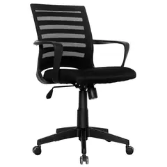 GENERICO - Silla De Escritorio Escocia Ejecutiva Negra Brazos Fijos - Mobili shop