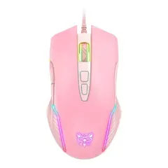 ONIKUMA - Mouse Gamer Inalámbrico CW905 RGB Rosa 7 Botones 6400 DPI