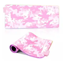 ONIKUMA - Mouse Pad RGB XL Rosa 80x30 cm Antideslizante
