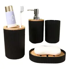 GENERICO - Juego Set Accesorios Organizadores Baño Cepillo Dispensador