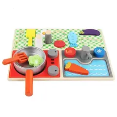 GENERICO - Cocina juguete juego de roles didactico madera niñas niños