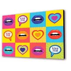 ART INDUSTRY - Cuadro 50x30cms Decorativo Kisses