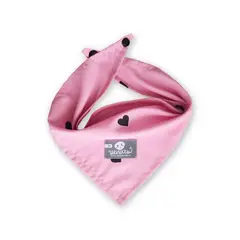WAWAW - Pañoleta para perro talla S sub rosa corazones negros