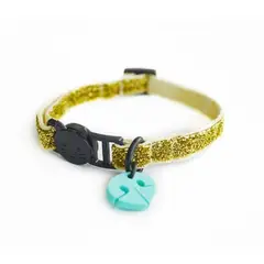 WAWAW - Collar U gato lurex dorado