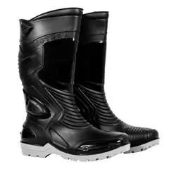 GENERICO - BOTA MOTERA GRIS NEGRO