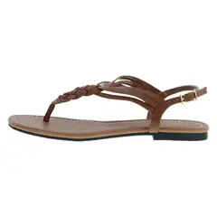 AMERICAN EAGLE - Sandalias Planos De Tiras Trenzados Paprika Para Mujer Payless Bronceado
