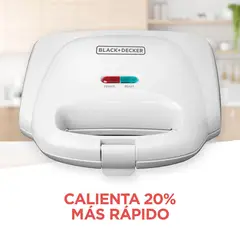 BLACK+DECKER - Sanduchera BLACK + DECKER SM1000W Blanco