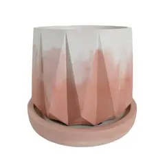 DE CONCRETO MATERAS Y DISEÑO - Matera Lirio de Cemento 105x10 cm RosaBlanco