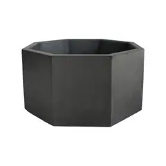 DE CONCRETO MATERAS Y DISEÑO - Matera Terrario Hexagonal de Cemento 85x18 cm Oscuro