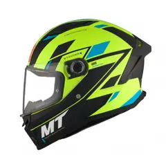MT HELMETS - CASCO STINGER 2 ZIVZE C3 AMARI FLUOR MATE TALLA XL