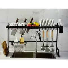 HOME - Estante De Acero Inoxidable Escurridor 65cm Negro