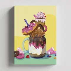 TAYRONA STORE - Cuadros Retablo Bebidas Malteadas 006 - 35x50cm