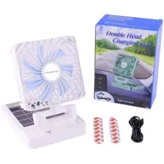GENERICO - Ventilador Recargable Con Panel Solar 360 Grados