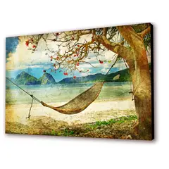 ART INDUSTRY - Cuadro 50x30cms Decorativo Playa 1 Vintage