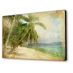 ART INDUSTRY - Cuadro 50x30cms Decorativo Playa 2 Vintage